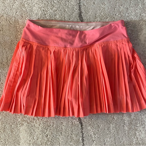 Lululemon Pants - Lululemon Pleat to Street Skirt Coral Pink Athletic Tennis Golf Zipper Pocket‎